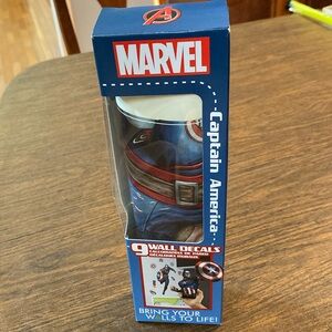 Wall decals Marvel Captain America. 9 decals. New in box.